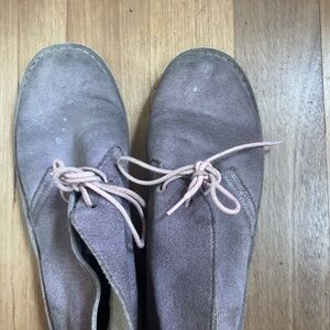 Lavender suede Spanish chukkas